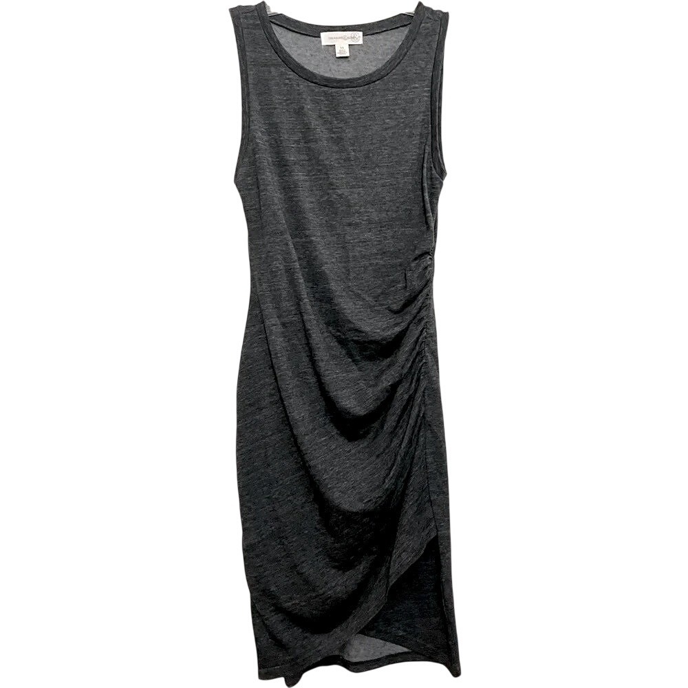 Treasure & Bond Sleeveless Mini Tank Dress XS Ruched Sides Gray Bodycon NWOT
